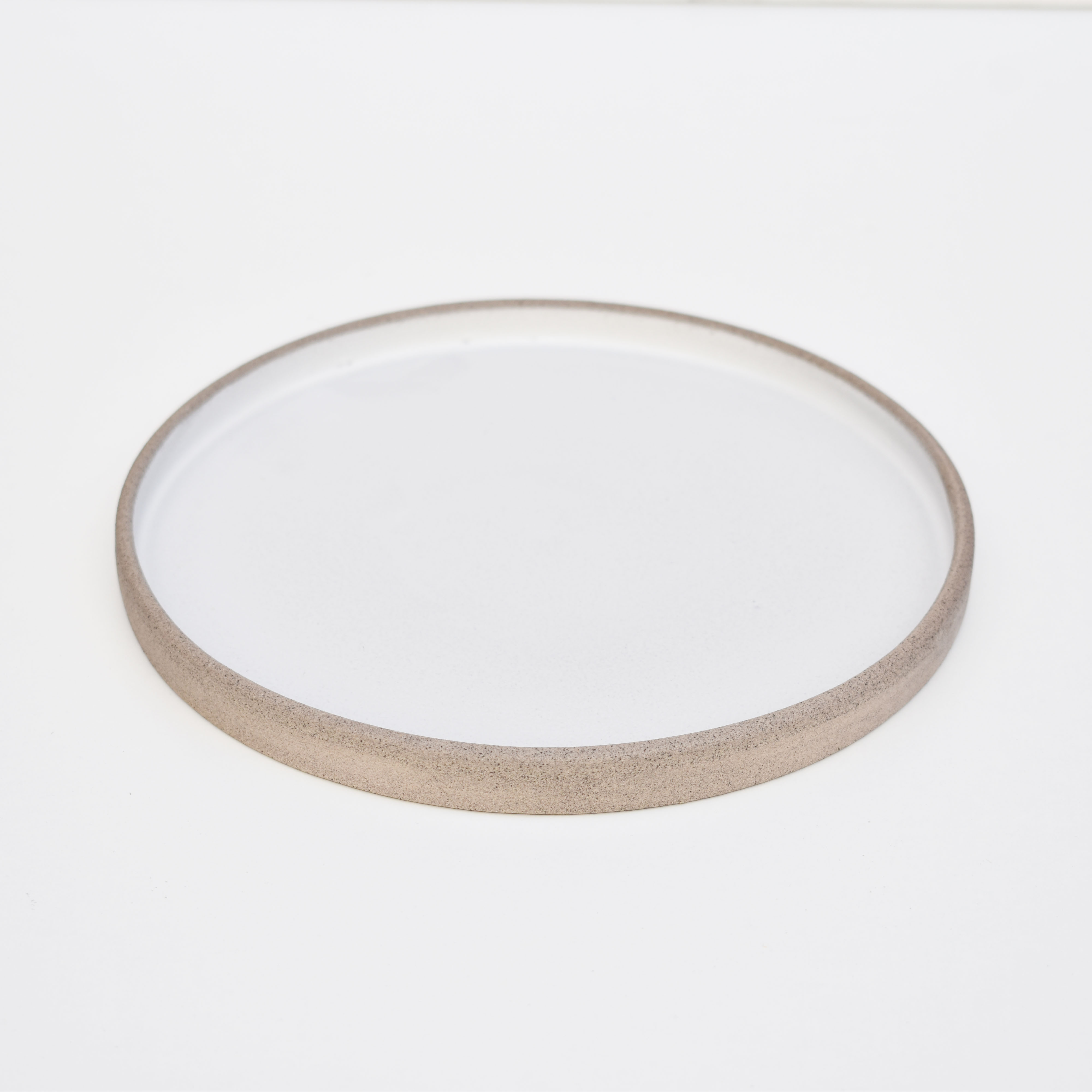 Disk Plate 21cm Grey-White Matte