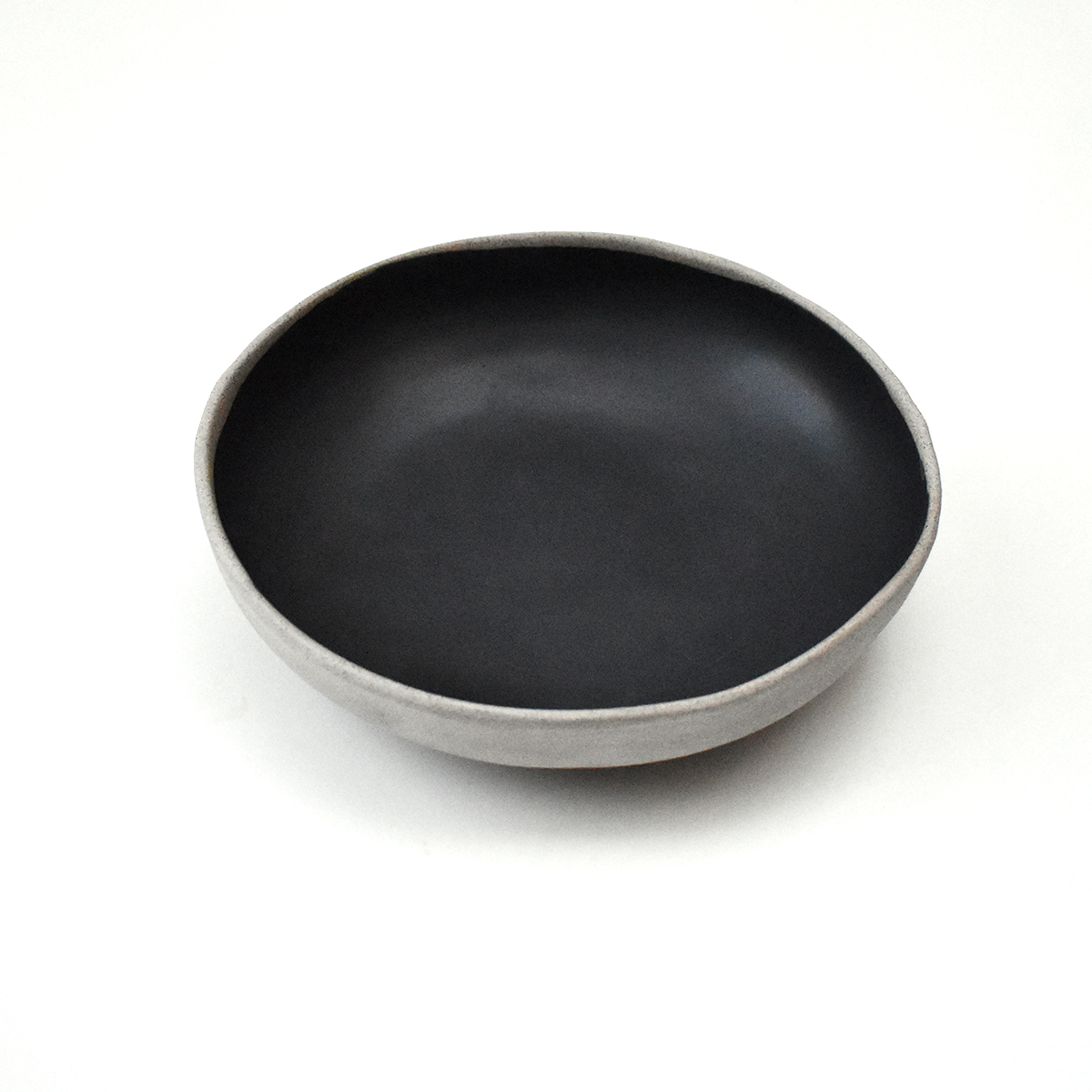 Deep Salad Plate Gray - Black Matt