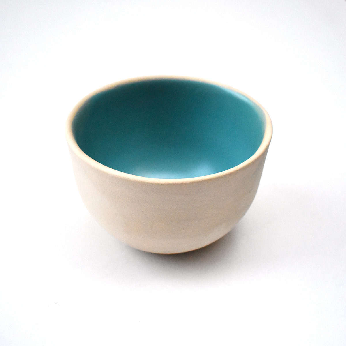 Beige Bowl - Turquoise