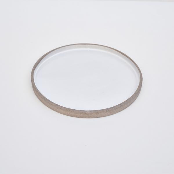 Πιάτο Δίσκος 21cm Γκρι-Λευκό Γυαλιστερό