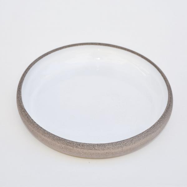 Πιάτο Βαθύ Κουπέ 22cm Γκρι -Λευκό Γυαλιστερό 