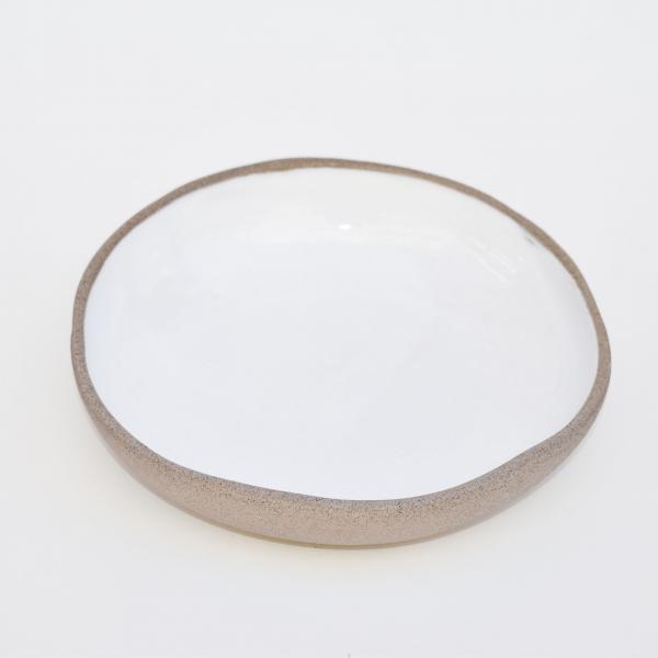 Deep Plate 22cm Iregular Grey-White Gloss