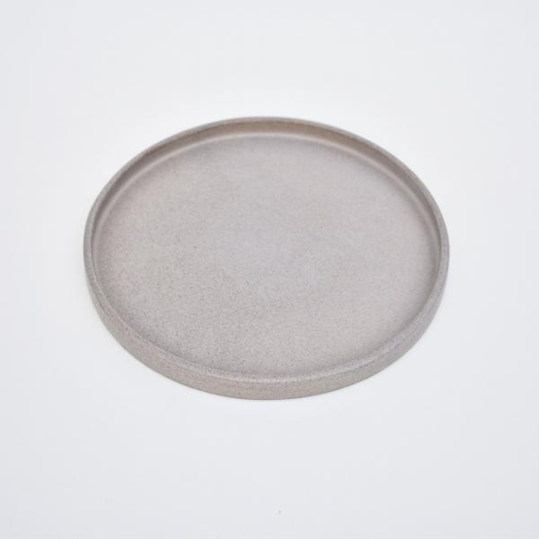 Disk Plate 21cm Grey- Transparent Matte
