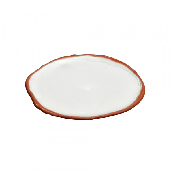 Irregular Food Plate Red-White