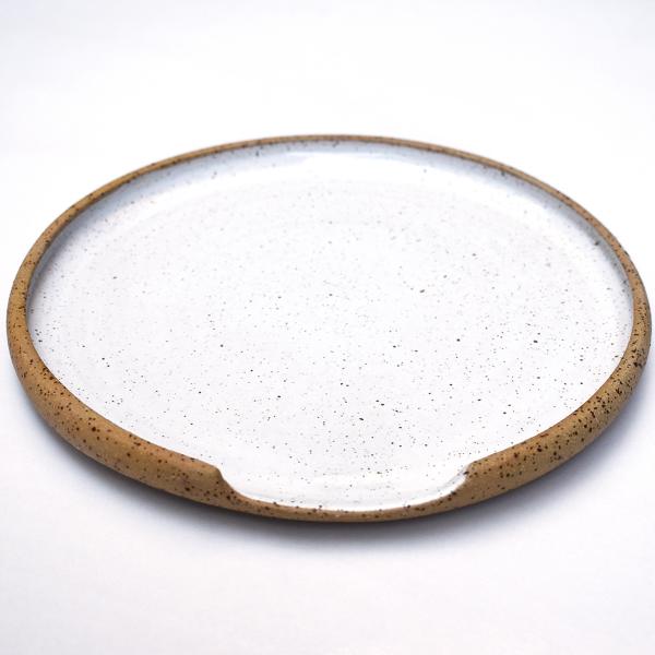 Plate Curved Beige-White